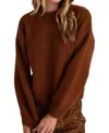 Bella Dahl Cozy Drop Shoulder Sweater In Bronzed Maple In Multi