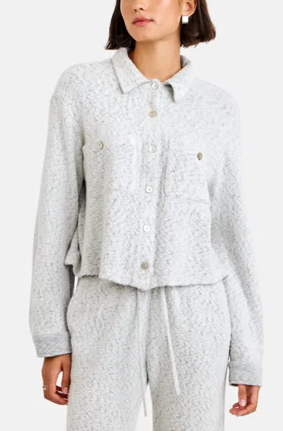 Bella Dahl Cozy Pocket Button Down In Winter Storm In Blue