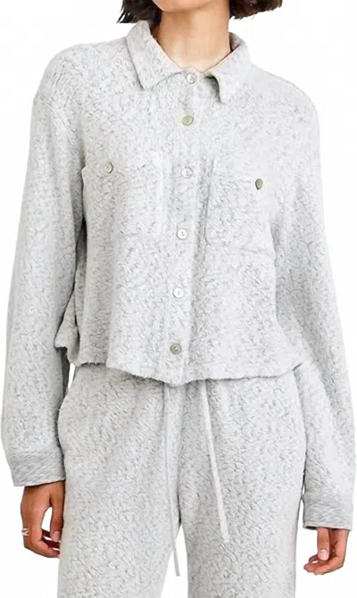 Bella Dahl Cozy Pocket Button Down Shirt In Winter Storm In Multi
