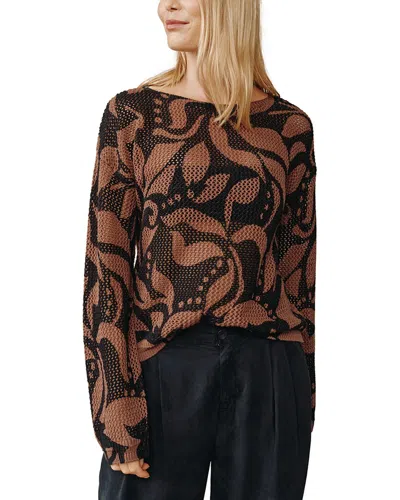 Bella Dahl Crew Neck Sweater In Brown