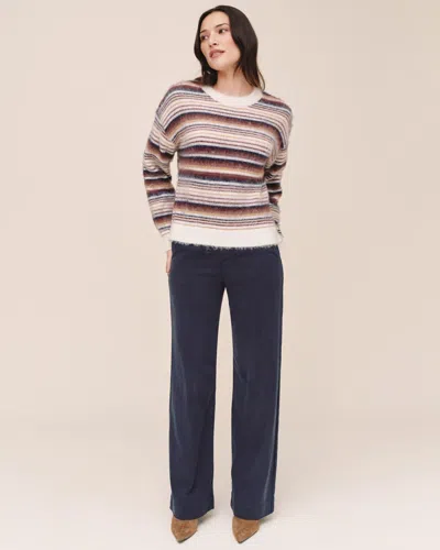 Bella Dahl Brushed Crewneck Sweater In Multi