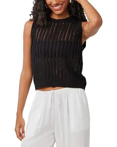 Bella Dahl Crew Neck Vest In Black