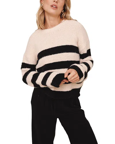 Bella Dahl Crewneck Drop Shoulder Sweater In Black