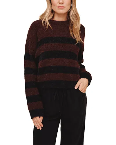 Bella Dahl Crewneck Drop Shoulder Sweater In Brown