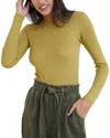 Bella Dahl Crewneck Wool-blend Sweater In Yellow