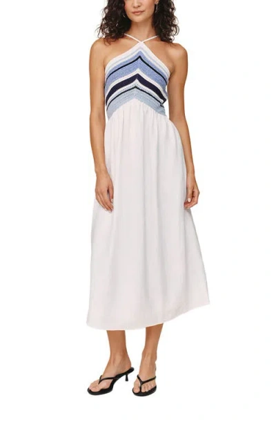Bella Dahl Crochet Stripe Sundress In White
