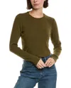 Bella Dahl Crop Crewneck Sweater In Green