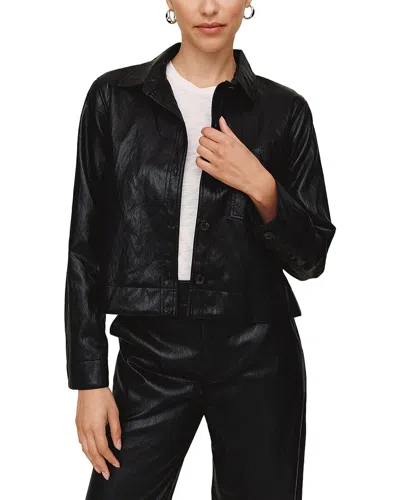 Bella Dahl Crop Pocket Button Down In Black