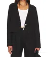 Bella Dahl Cropped Blazer In Black In Black