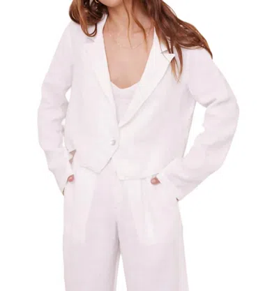 Bella Dahl Cropped Blazer In White