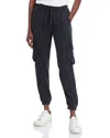 Bella Dahl Cropped Cargo Track Pants In Black