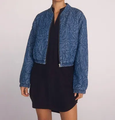 Bella Dahl Cropped Flora Jacket In Indigo In Blue