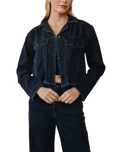 Bella Dahl Cropped Jacket In Blue