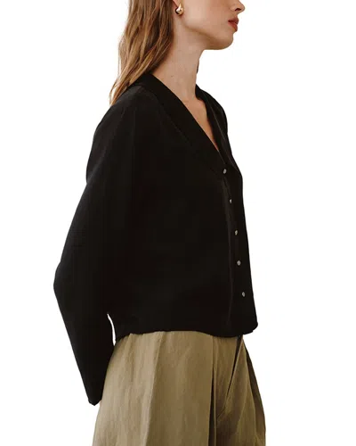 Bella Dahl Cropped Shirt In Black