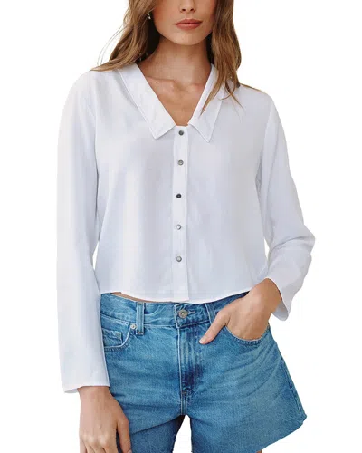 Bella Dahl Cropped Shirt In White