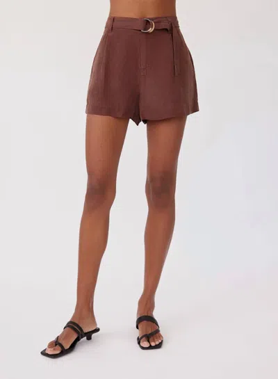 Bella Dahl D-ring Sash Belt Short In Casablanca Brown In Multi