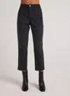 Bella Dahl Darted Knee Utility Trouser In Soft Black In Multi
