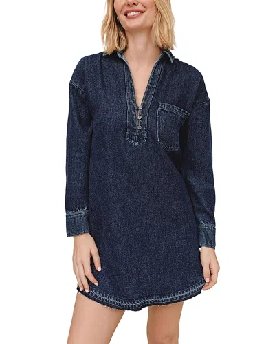 Bella Dahl Denim Long Sleeve Shirt Dress In Blue