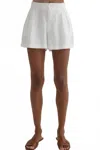 Bella Dahl Double Pleated Linen Short In White