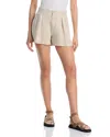 Bella Dahl Pleat Front Linen Shorts In White