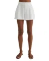 Bella Dahl Double Pleated Linen Short In White