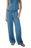 Bella Dahl Drawstring Relaxed Jean In Medium Vintage Wash In Blue