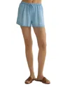 Bella Dahl Raw Hem Drawstring Waist Shorts In Blue
