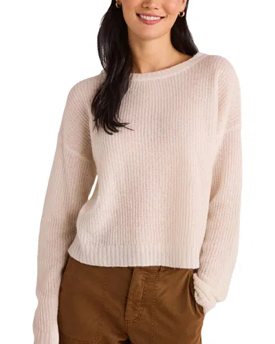 Bella Dahl Drop Shoulder Cashmere & Silk-blend Sweater In Neutral