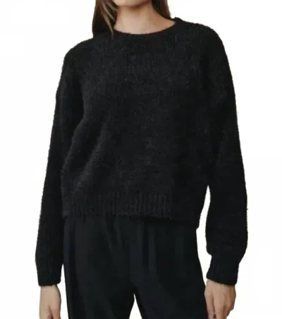 Bella Dahl Drop Shoulder Sweater In Black