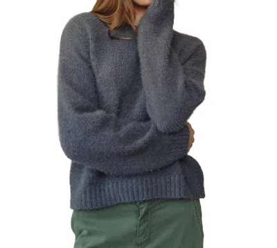Bella Dahl Drop Shoulder Sweater In Galaxy Smoke In Gray
