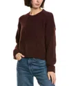 Bella Dahl Dropped-shoulder Eyelash Sweater In Red