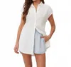 Bella Dahl Easy Cap Sleeve Tunic In White In White