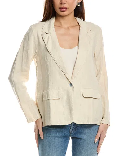 Bella Dahl Easy Longline Linen Blazer In Beige