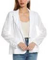 Bella Dahl Easy Longline Linen Blazer In White