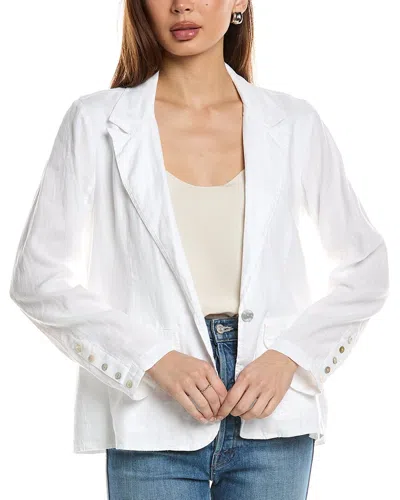 Bella Dahl Easy Longline Linen Blazer In White