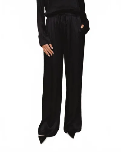 Bella Dahl Easy Pleated Wide Leg Pant In Black
