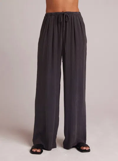 Bella Dahl Easy Pleated Wide Leg Pant In Slate Charcoal In Multi