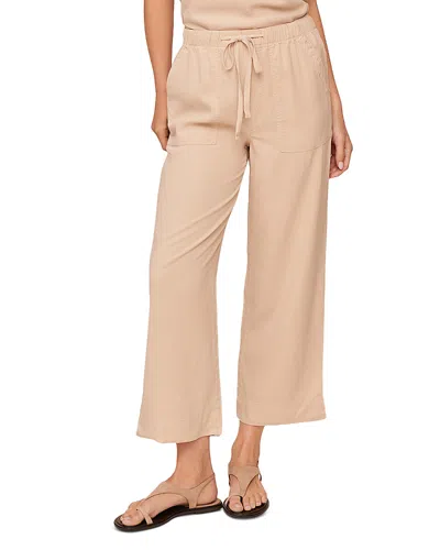 Bella Dahl Easy Pocket Wide Leg Cropped Pants In Neutral