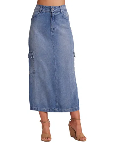 Bella Dahl Edie Cargo Long Skirt In Blue