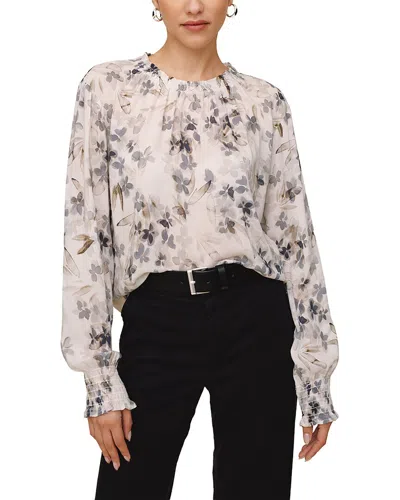 Bella Dahl Elastic Shirred Blouse In Multi