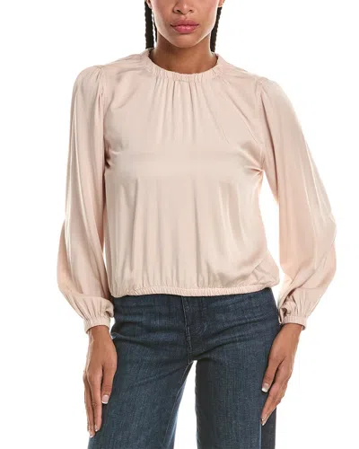 Bella Dahl Elastic Shirred Top In Brown