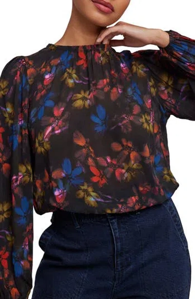Bella Dahl Elastic Shirred Top In Black