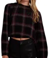 Bella Dahl Elastic Shirred Top In Autumn Sunset Plaid In Multi