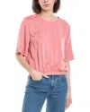 Bella Dahl Elastic Waist Top In Pink