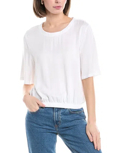 Bella Dahl Elastic Waist Top In White