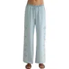 Bella Dahl Linen Side Embroidered Beach Pants