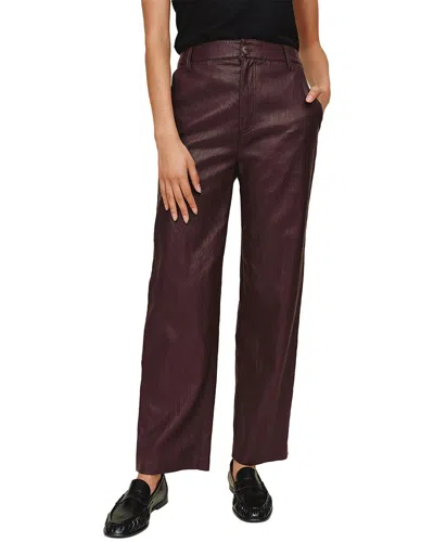 Bella Dahl Faux Leather Pant In Purple