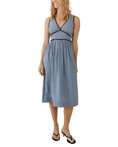 Bella Dahl Fit & Flare Midi Dress In Blue