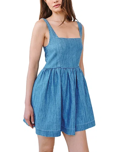 Bella Dahl Fit And Flare Mini Dress In Blue