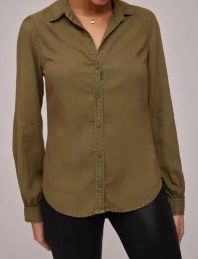 Bella Dahl Fitted Button Down In Sycamore Green In Multi